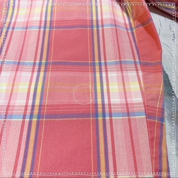 Talbots Petites Pink, Blue, Yellow Plaid Capris - Picture 8 of 8